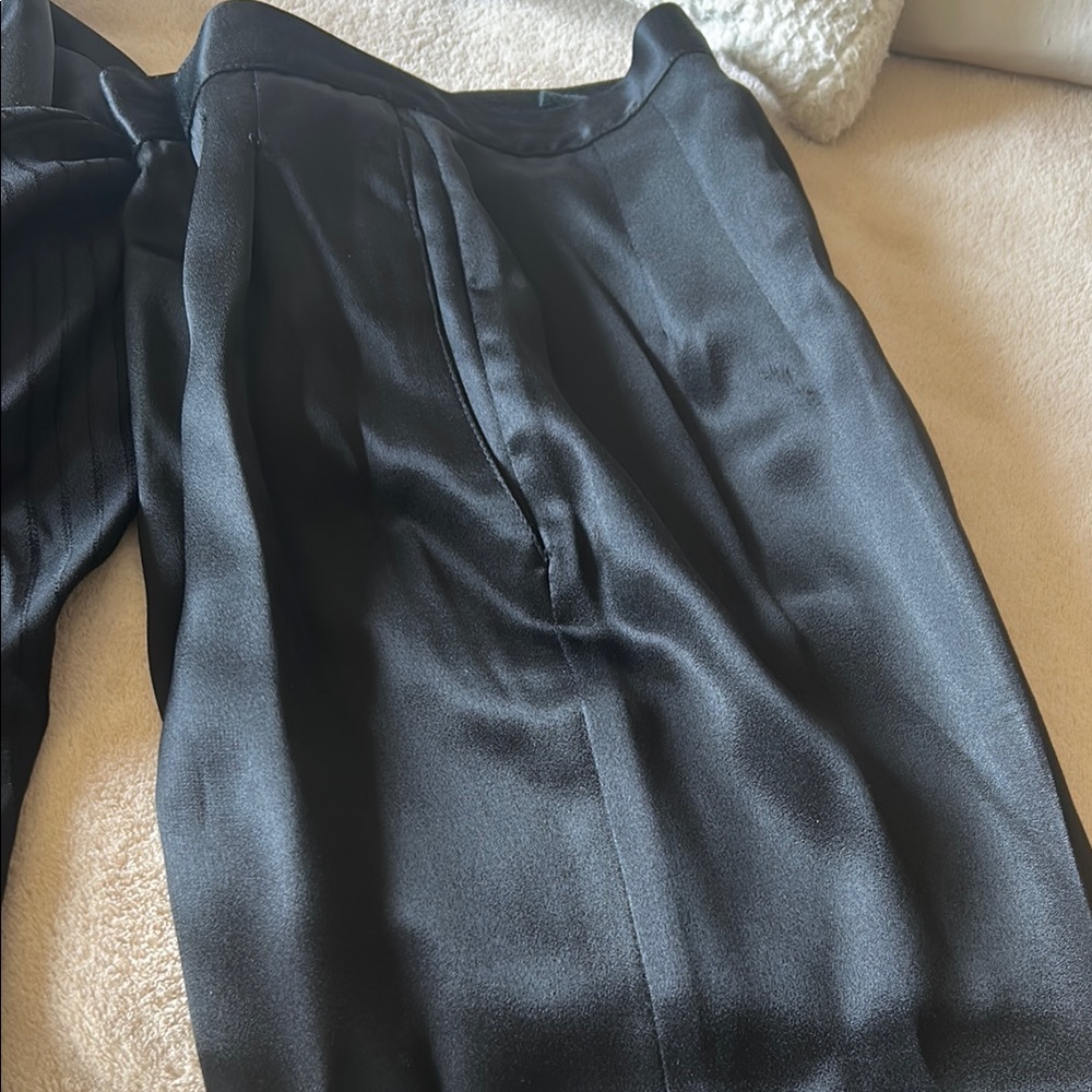 Elegant Black Satin Pants